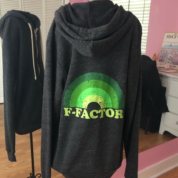 New Ffactor Retro Rainbow Full Zip Hoodie Jacket S - Picture 1 of 5